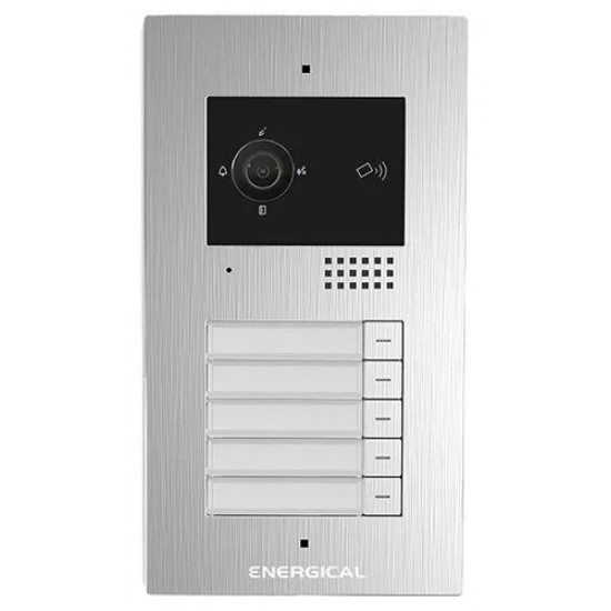 Sonnette visiophone d'appartement de 5 boutons avec lecteur RFID ENERGICAL VFE09B5